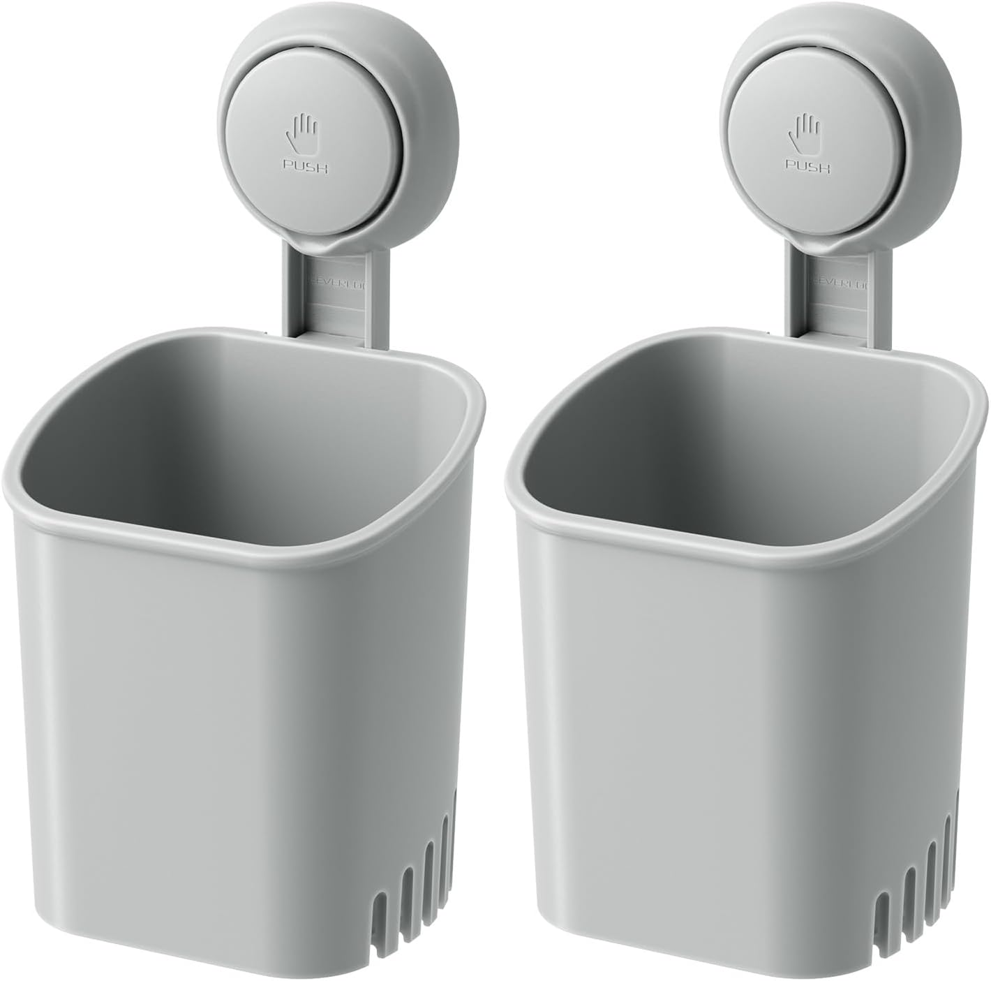 LEVERLOC Suction Cup Toothbrush Holder Drill-Free Self-Draining