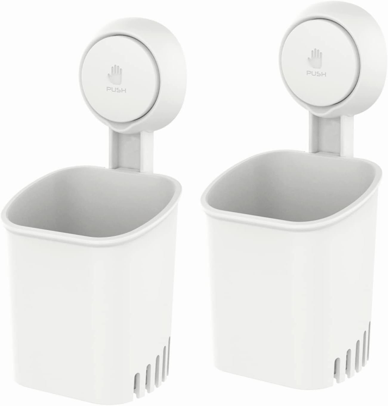 LEVERLOC Suction Cup Toothbrush Holder Drill-Free Self-Draining