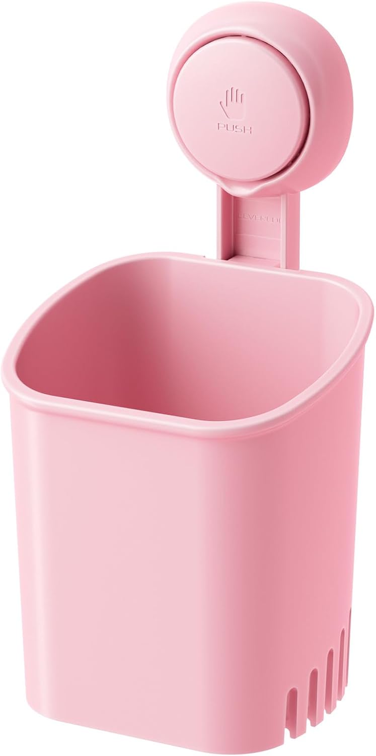 LEVERLOC Suction Cup Toothbrush Holder Drill-Free Self-Draining