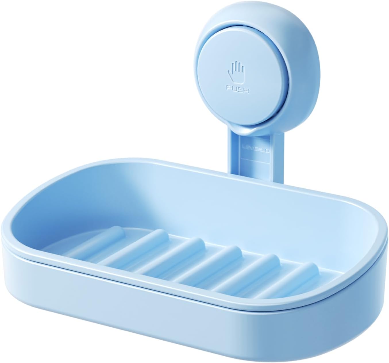 LEVERLOC Suction Cup Soap Dish Holder No-Drilling Self-Draining