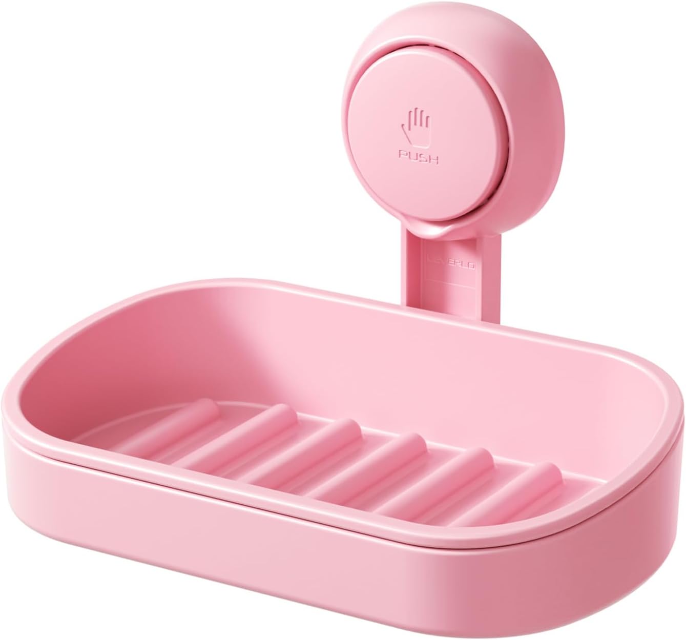 LEVERLOC Suction Cup Soap Dish Holder No-Drilling Self-Draining