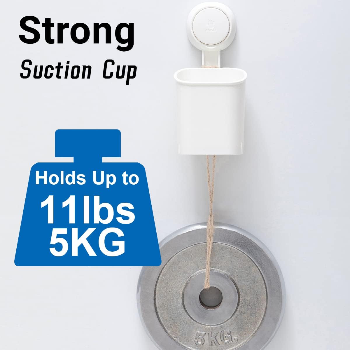 LEVERLOC Suction Cup Toothbrush Holder Drill-Free Self-Draining