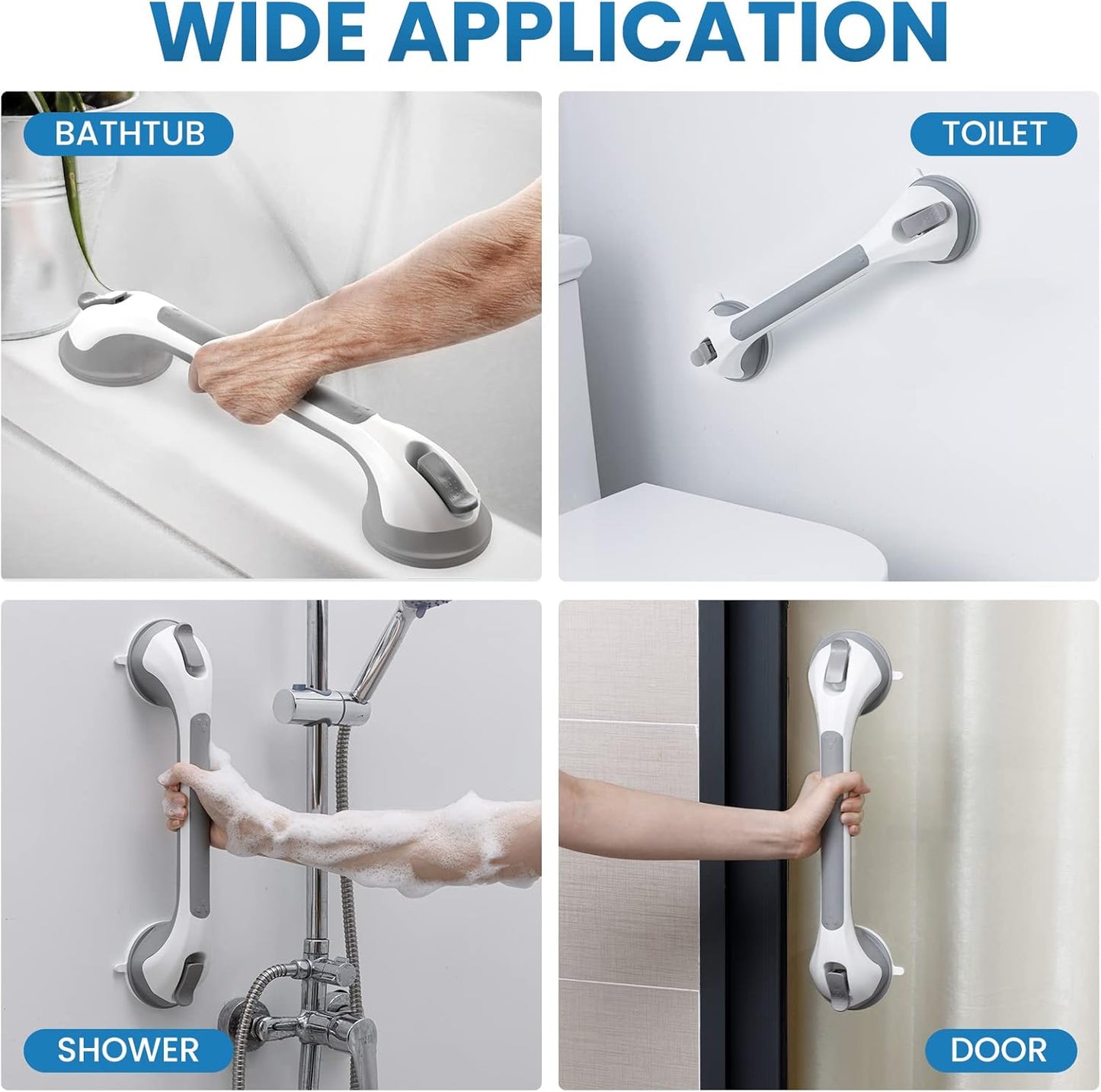 LEVERLOC Suction Grab Bar 16-Inch No-Drill