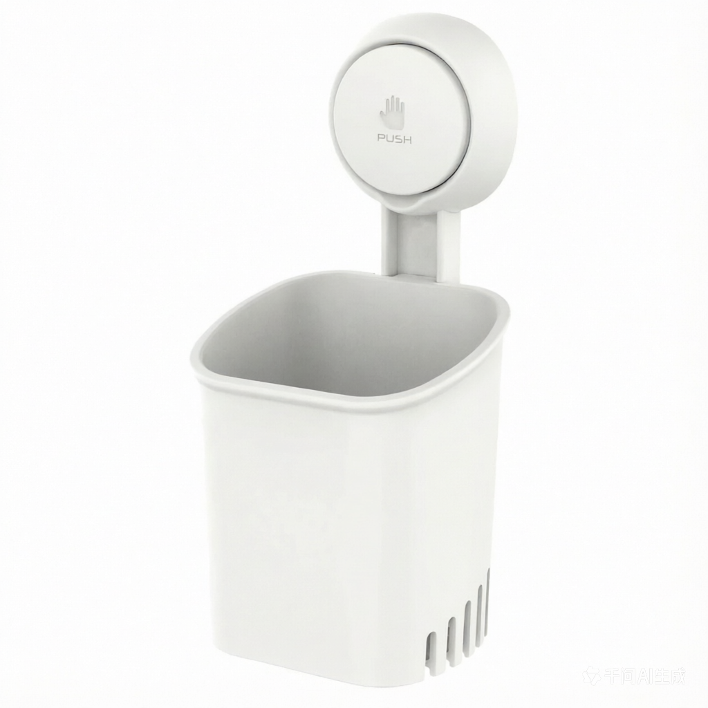 LEVERLOC Suction Cup Toothbrush Holder Drill-Free Self-Draining