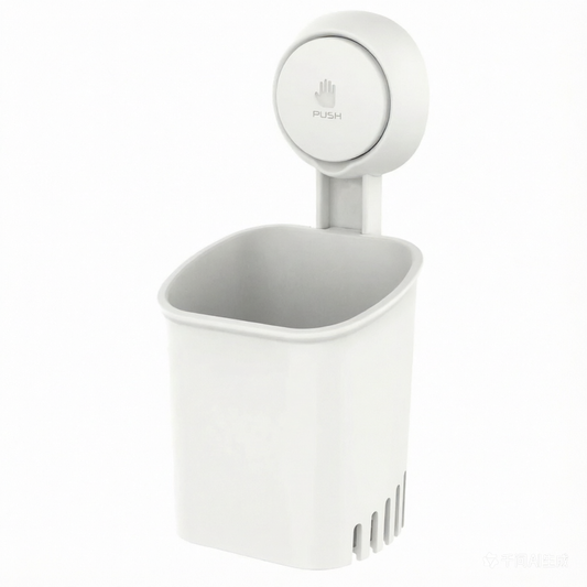 LEVERLOC Suction Cup Toothbrush Holder Drill-Free Self-Draining